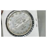 1960 Canadian silver dollar coin