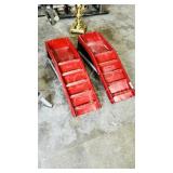 pair of metal car ramps