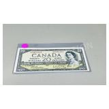 1954 Canadian off center print $20 bill