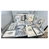 24 antique black & white photos