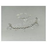 Tiffany sterling silver charm bracelets & charms