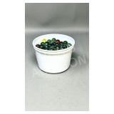 small tub vintage marbles