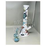 2 art glass water pipes