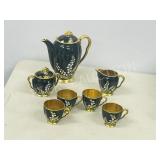 7pc set- Carlton Ware, Royale Noir
