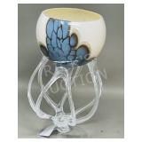 10' tall Polish art glass- Jelly Fish design