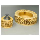 resin lighter & ashtray set