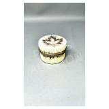 Canadian Maple leaf birch bark & quill box