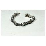 925 silver bracelet w/ citrine, amethyst, topaz