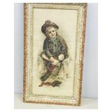 vintage wood framed print ' frosted Heel'