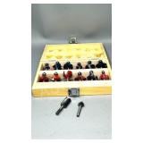 Mastercraft router bit set in case