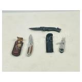 3 folding lock blade knives