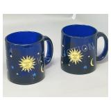 2- Libby celestrial coffee mugs- USA