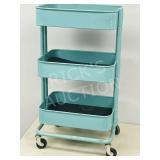 metal 3 tier rolling hobby cart - 31' tall