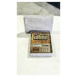 Brass desk top abacus & calculator - approx 6' x 4