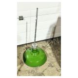 vintage enameled steel hanging light - 18'
