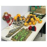 lot of Halloween decorations