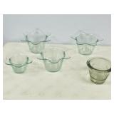 collection of glass planters - approx 5' h