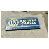 US Battery cable vintage metal ad sign
