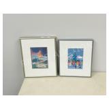 2 framed Ted Harrison prints - 10' x 13'