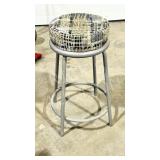 metal frame , padded seat stool
