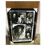 lrg framed Bob Marley picture - 40" x 28"