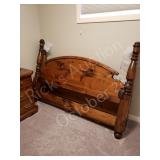 pine king bed frame