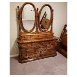 pine dresser with 2 mirrors