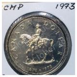 Canada- 1973  RCMP silver proof dollar coin