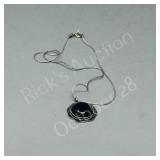 925 silver necklace & pendant (onyx like)