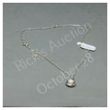 925 silver necklace w/ pearl like pendant