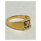 mens 10k gold ring with diamond