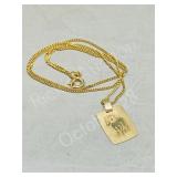 aries pendant and chain - both are 585 gold (14k)
