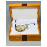 Quartz pocket watch in gift box