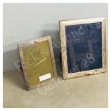 2- Sterling photo frames, 7" x 9.5",10.5" x12.5"