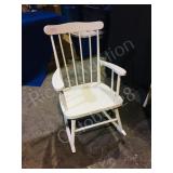 Painted wood rocking chair