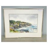 framed painting - Rocky shore - Roberta Green