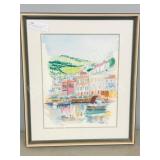 framed print River side town - 18