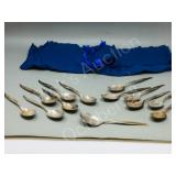 13 Sterling spoons- Pine Spray   329g