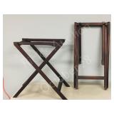 2 folding stands- 26" tall  (side server trays)