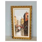 framed painting on canvas- Venice  17" x 29"