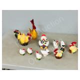 11 pc chicken/ rooster theme tea set