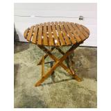 folding wood patio table - 31" across