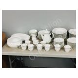 dinner set, white china- no brand name