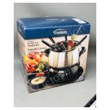 11 pc stainless fondue set