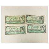 4 x 1967 dollar notes