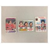 3 hockey cards- O-PEE-CHEE