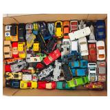 flat of assorted cars& trucks