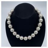 NICE STERLING BEAD NECKLACE