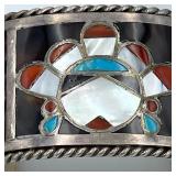 BEAUTIFUL F.O. GASPER STERLING CUFF BRACELET