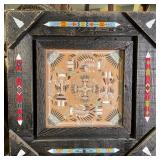NATIVE AMERICAN SAND PAINTING 22.25"x22.25"